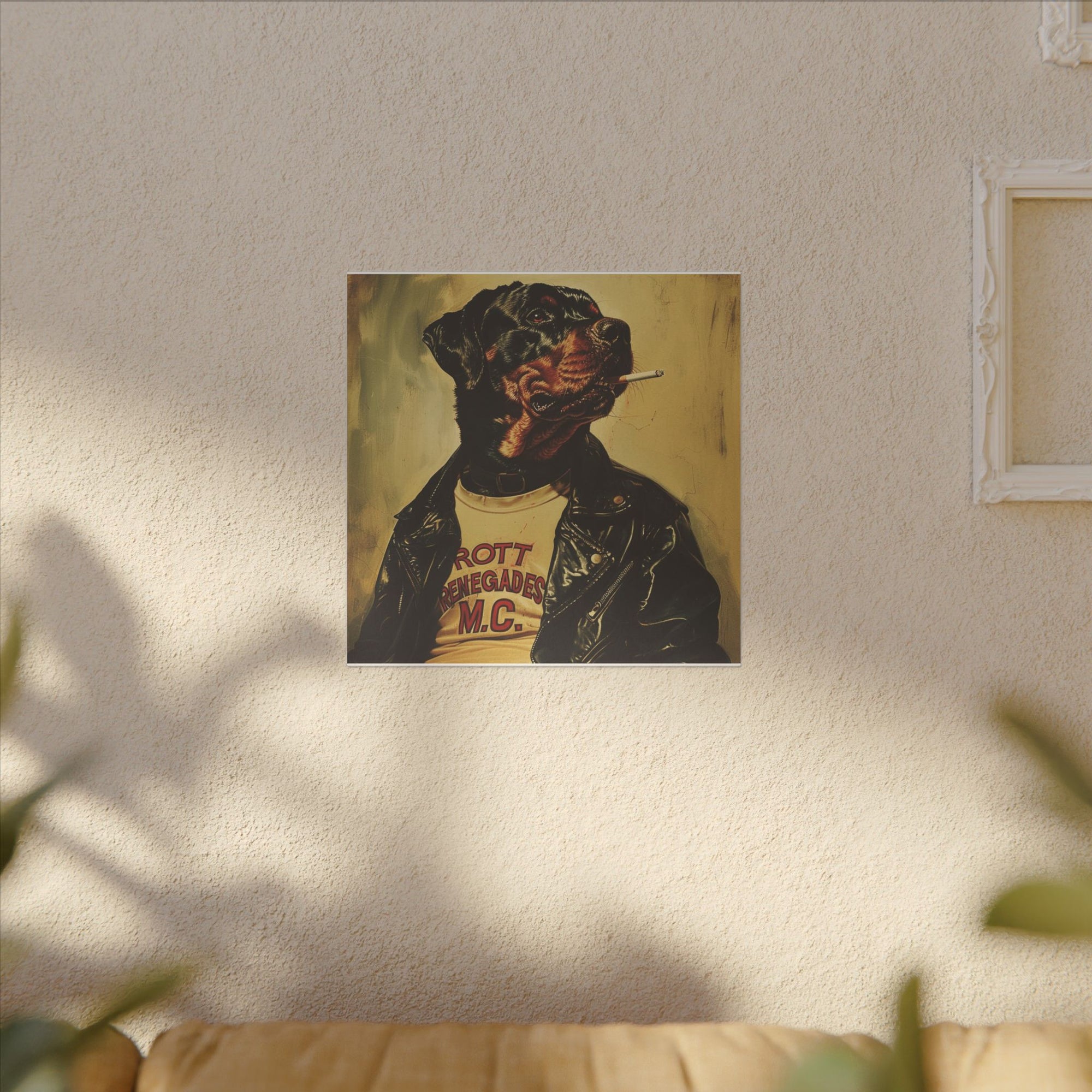 Canvas Print - Rott Renegades Motor Club Art for Rottweiler Lovers