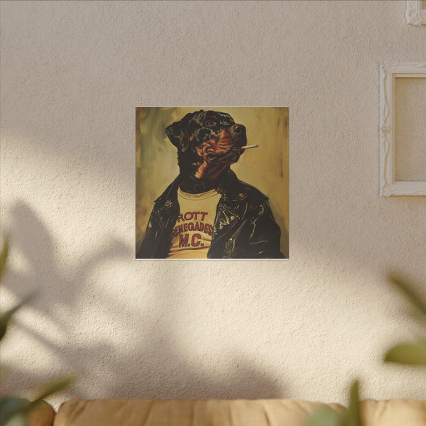 Canvas Print - Rott Renegades Motor Club Art for Rottweiler Lovers