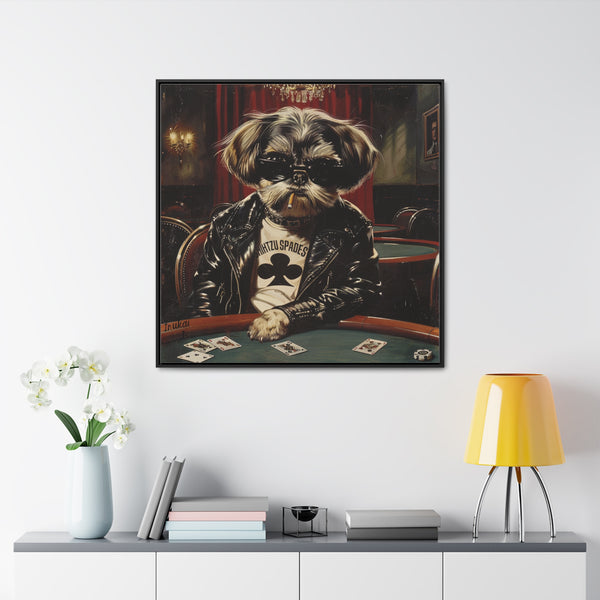 "Shih Tzu Spades", Canvas Gallery Wrap