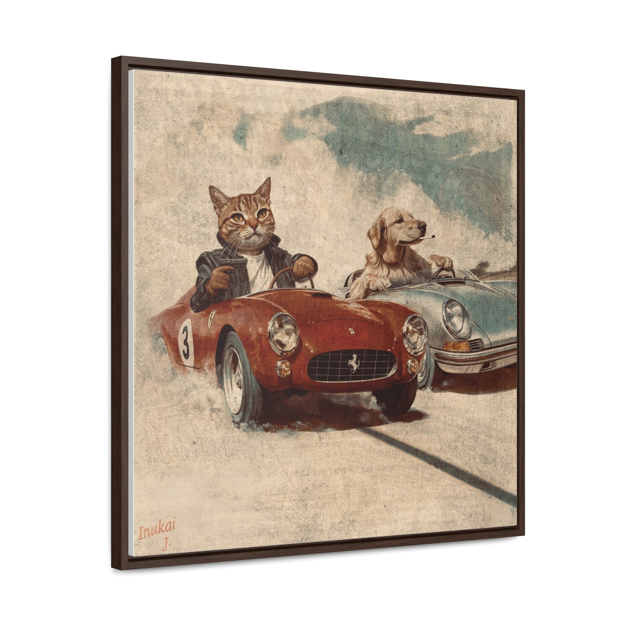 "Porsche v. Ferrari" Canvas Gallery Wrap