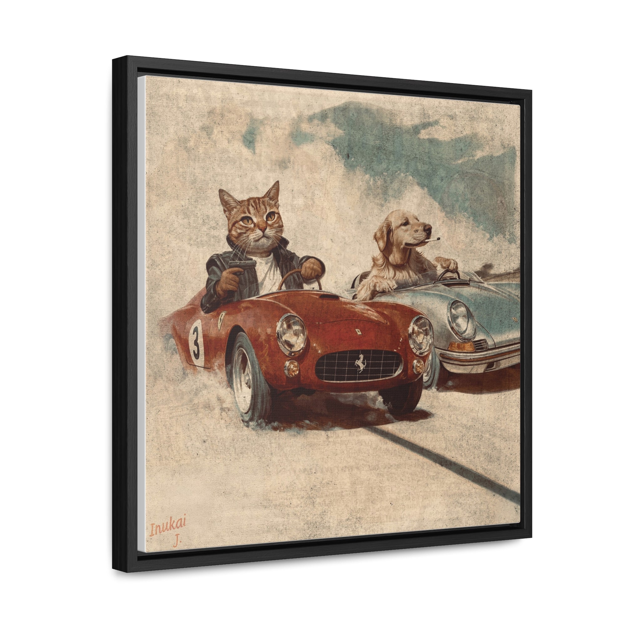 "Porsche v. Ferrari" Canvas Gallery Wrap