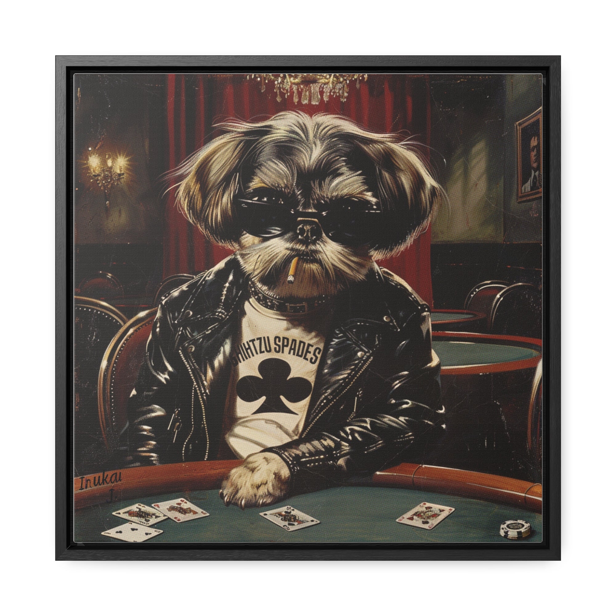 "Shih Tzu Spades", Canvas Gallery Wrap