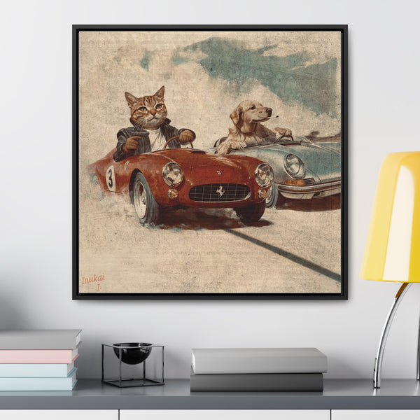 "Porsche v. Ferrari" Canvas Gallery Wrap