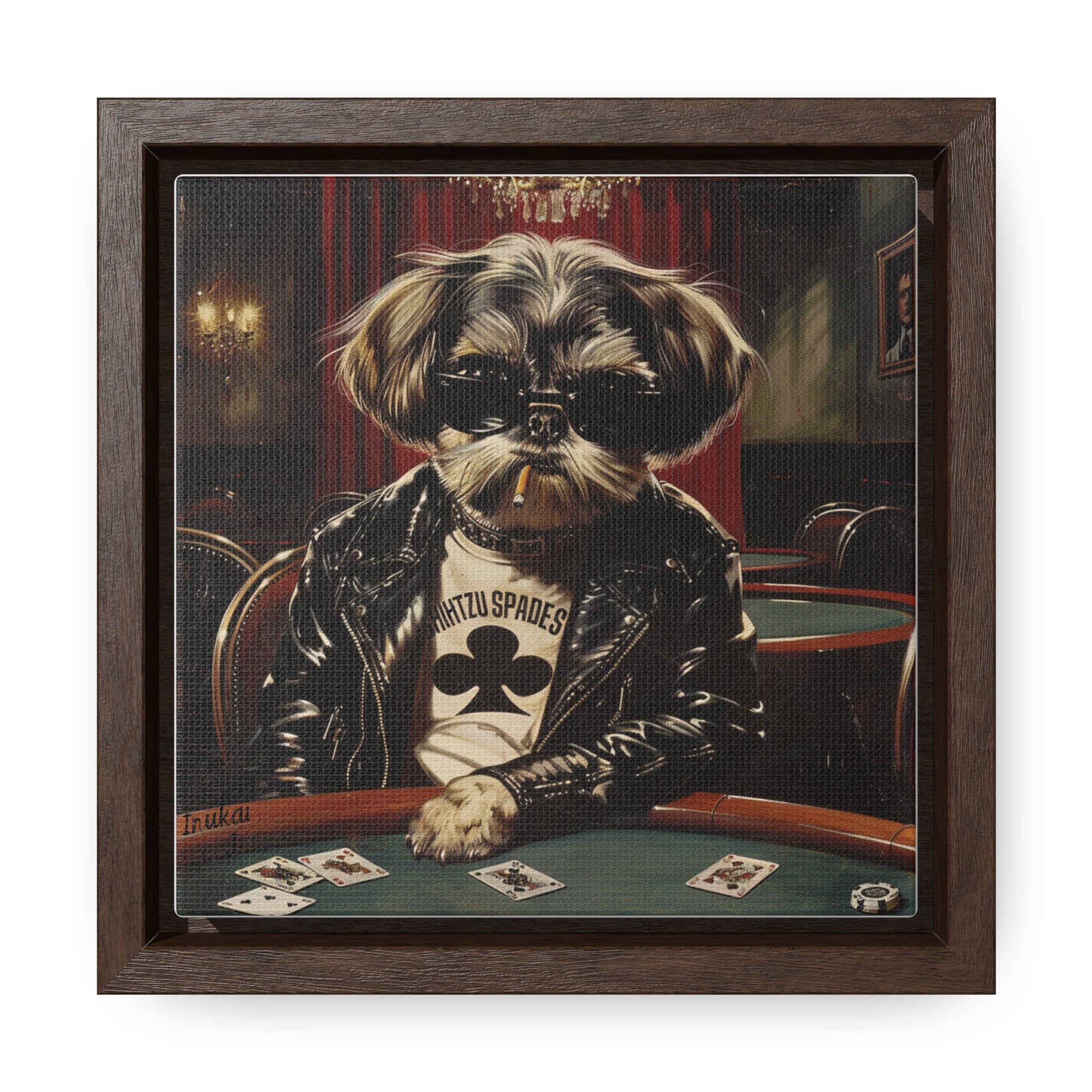 "Shih Tzu Spades", Canvas Gallery Wrap