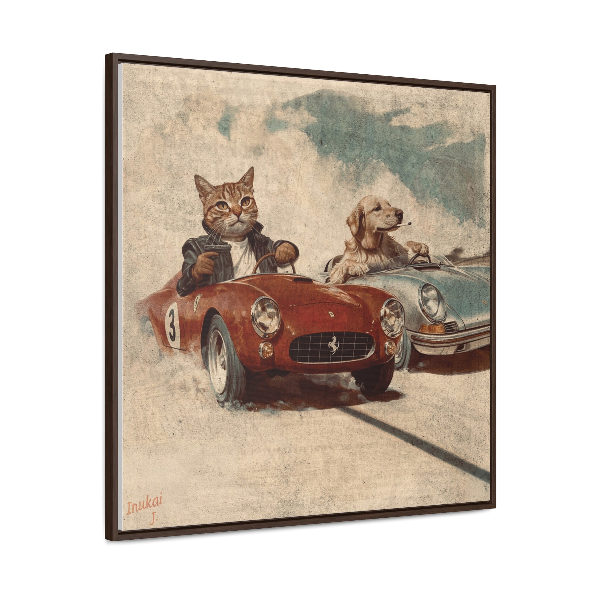 "Porsche v. Ferrari" Canvas Gallery Wrap