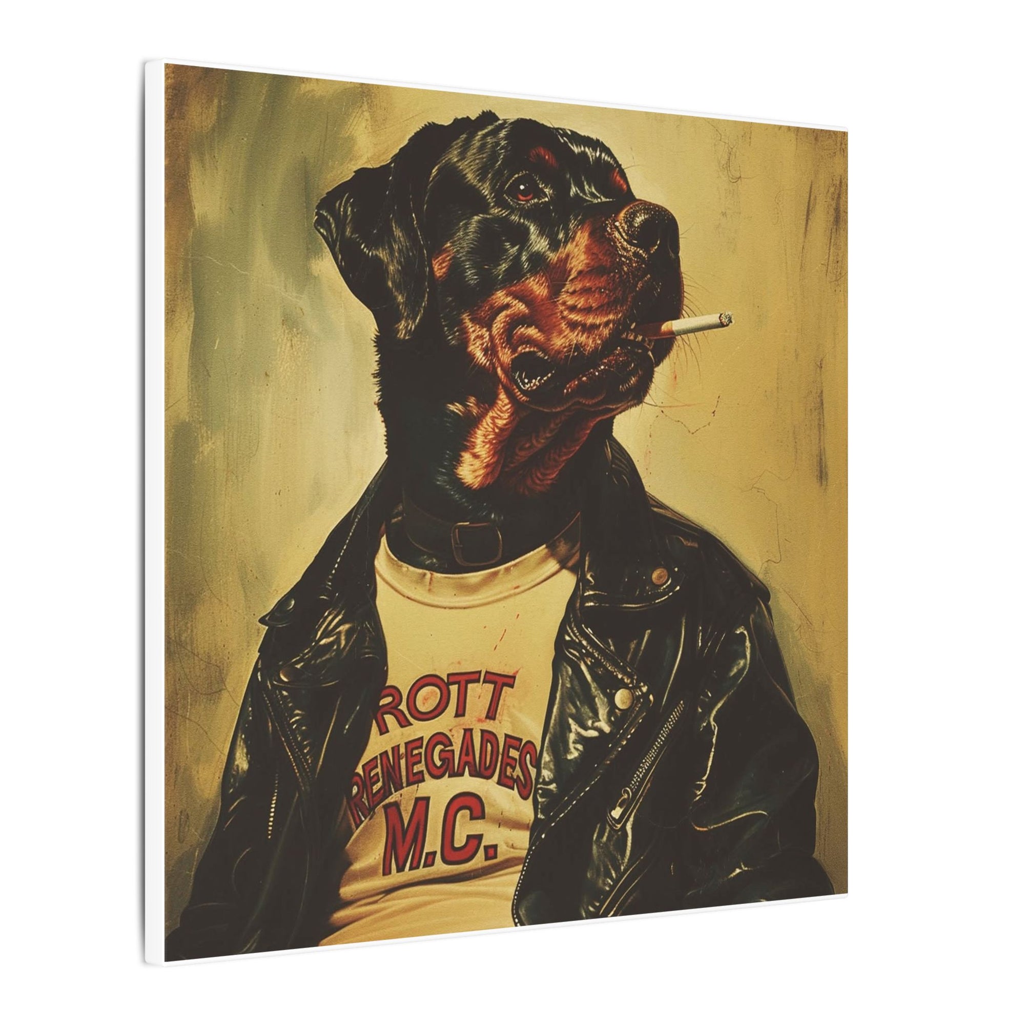 Canvas Print - Rott Renegades Motor Club Art for Rottweiler Lovers