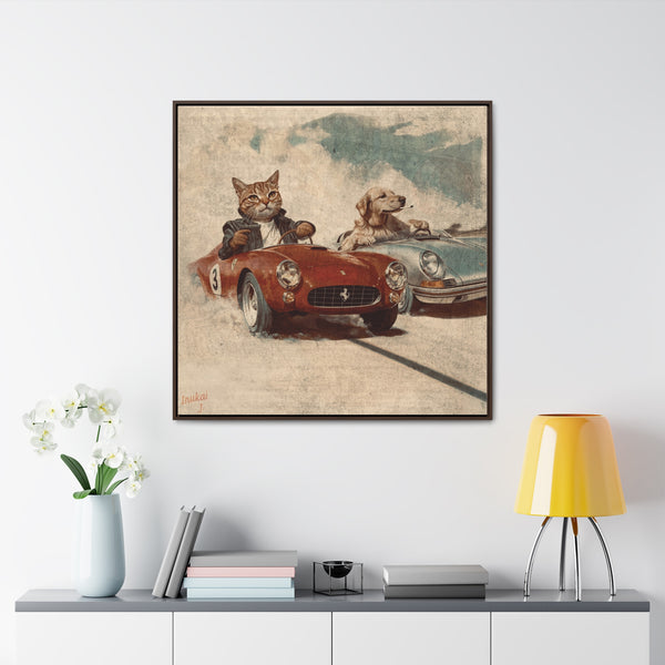 "Porsche v. Ferrari" Canvas Gallery Wrap