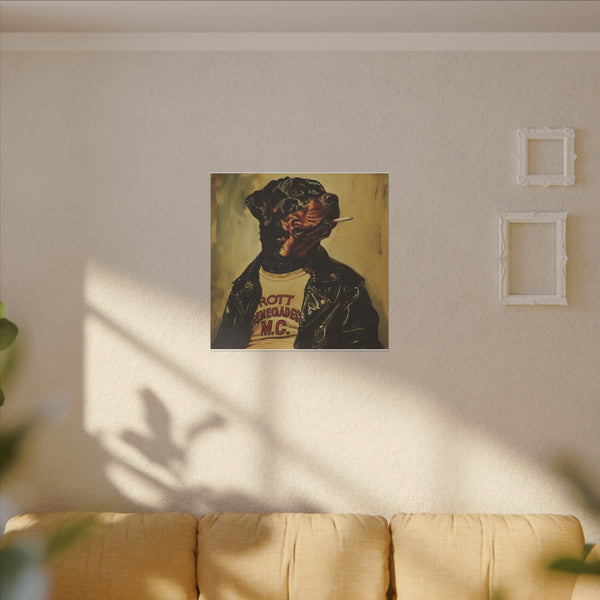 Canvas Print - Rott Renegades Motor Club Art for Rottweiler Lovers