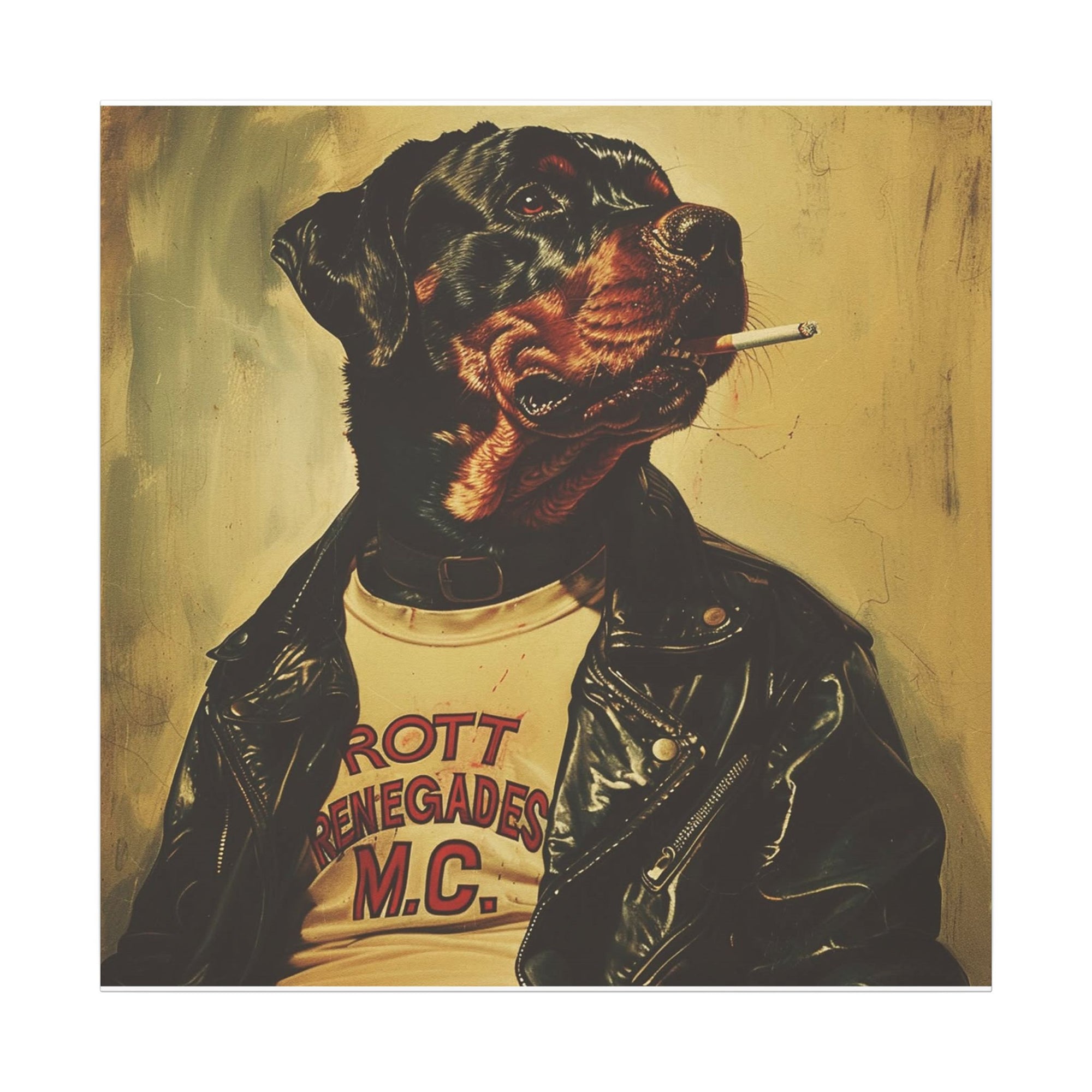 Canvas Print - Rott Renegades Motor Club Art for Rottweiler Lovers