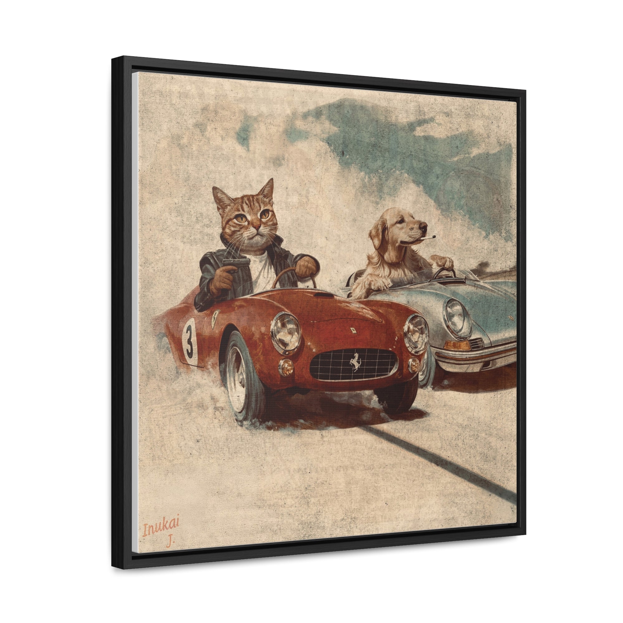 "Porsche v. Ferrari" Canvas Gallery Wrap