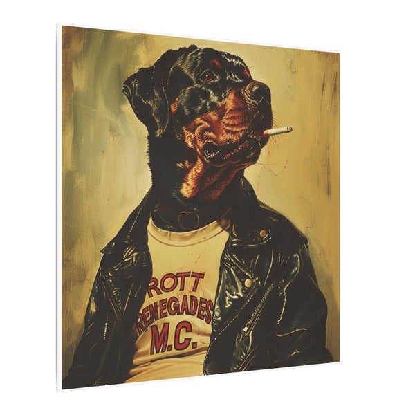 Canvas Print - Rott Renegades Motor Club Art for Rottweiler Lovers