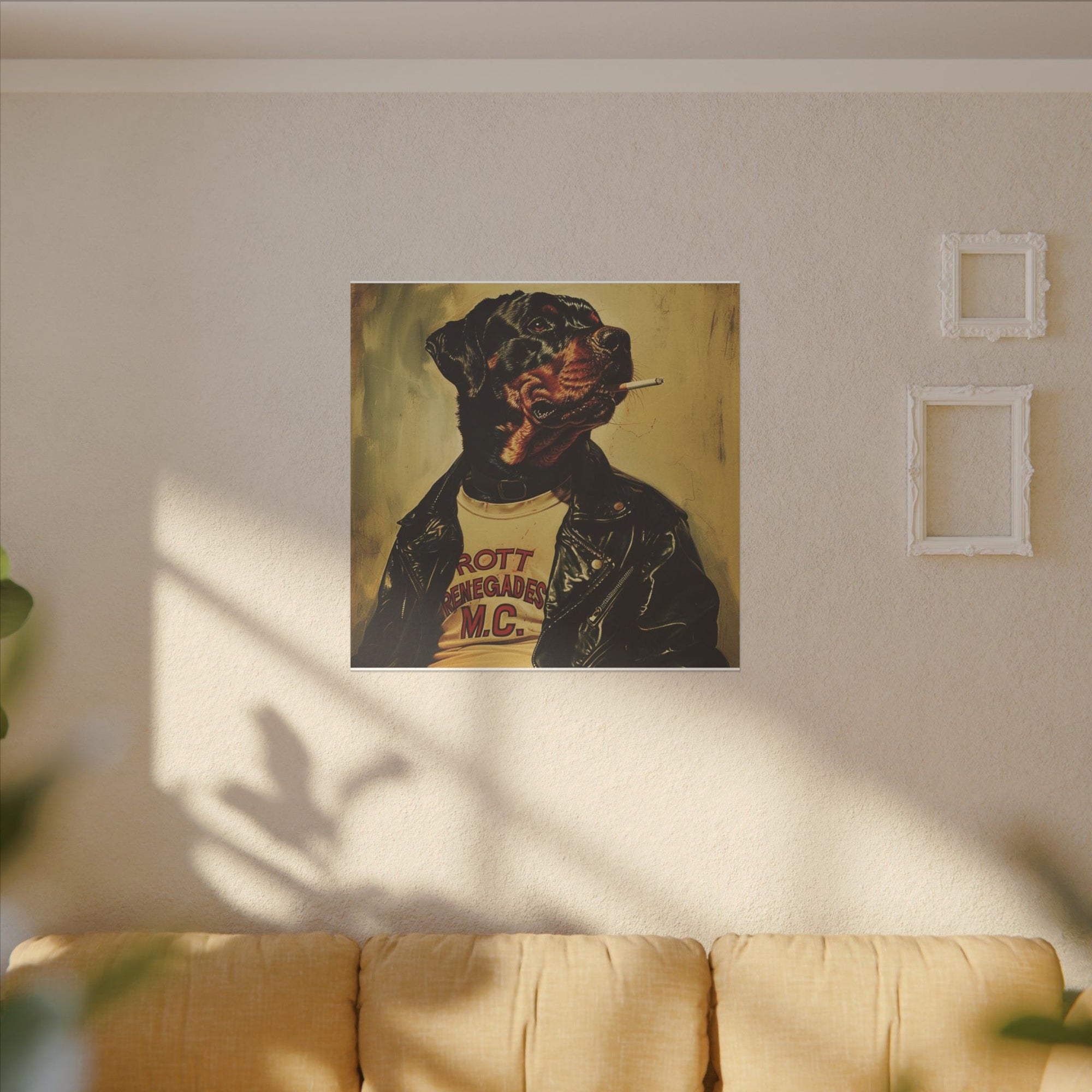 Canvas Print - Rott Renegades Motor Club Art for Rottweiler Lovers