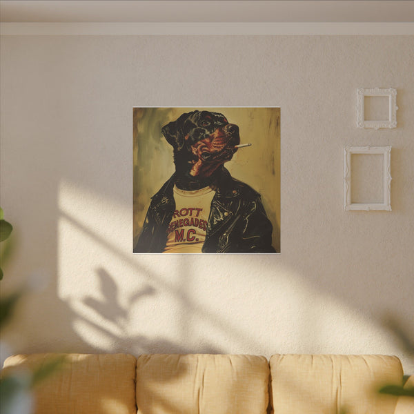 Canvas Print - Rott Renegades Motor Club Art for Rottweiler Lovers