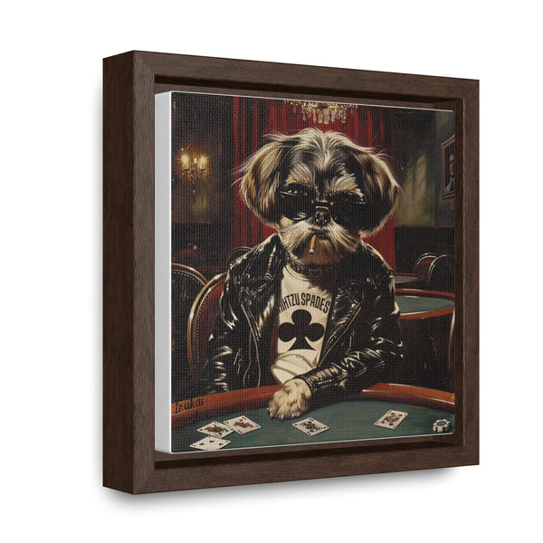 "Shih Tzu Spades", Canvas Gallery Wrap