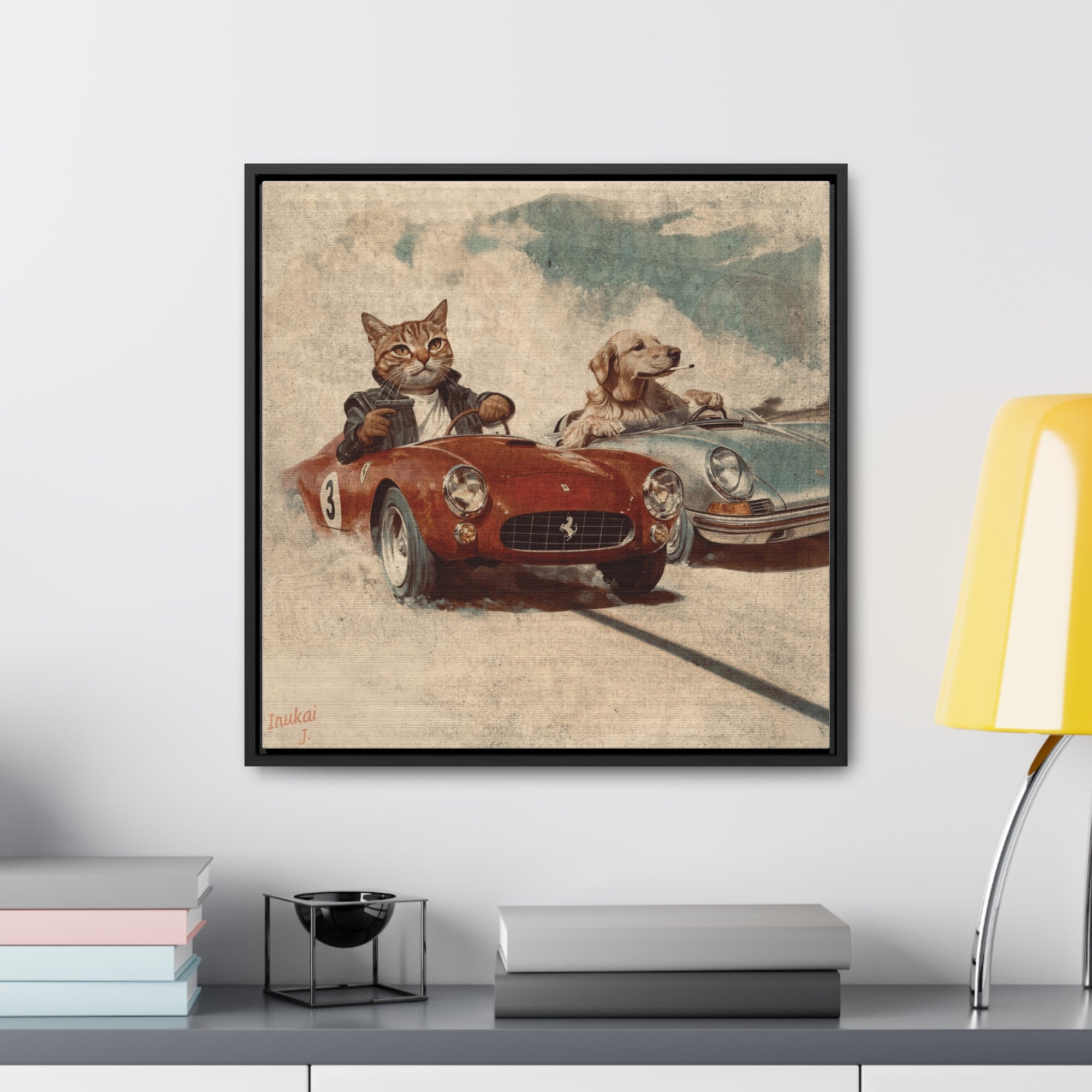 "Porsche v. Ferrari" Canvas Gallery Wrap