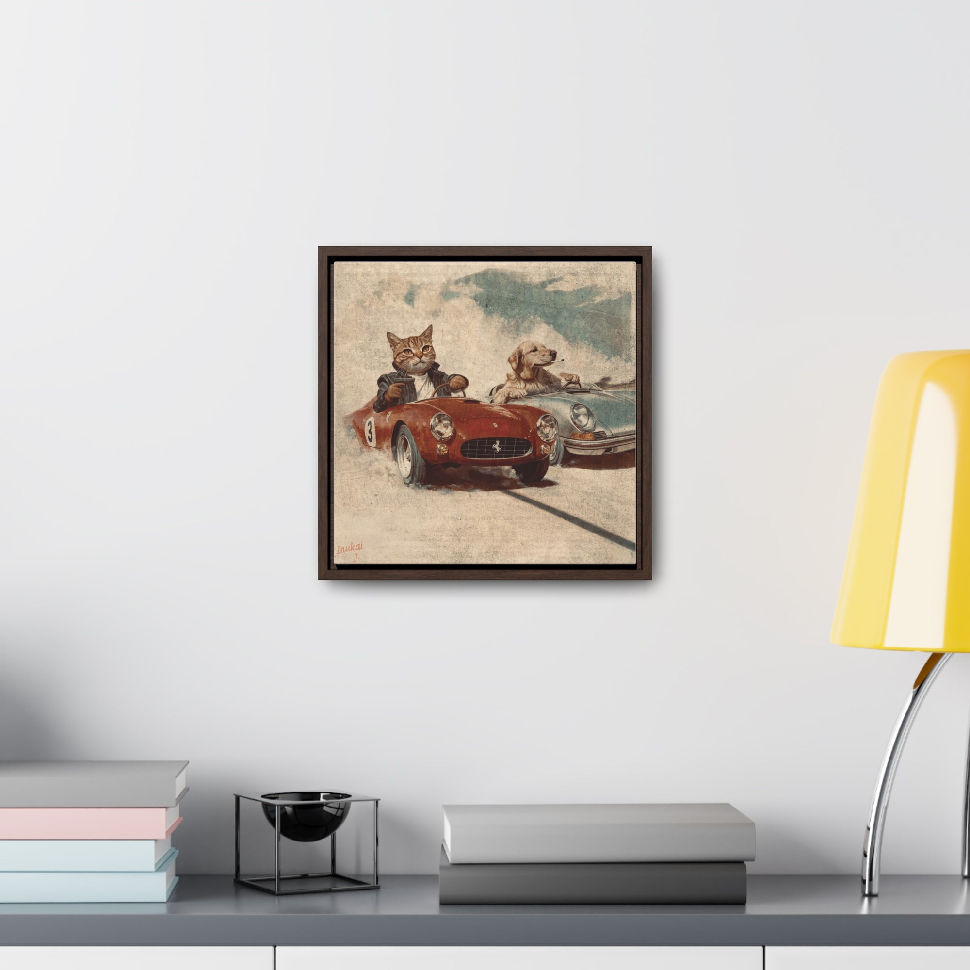 "Porsche v. Ferrari" Canvas Gallery Wrap